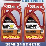Nulon 6L (Bonus 1L) 10W-40 15W-40 Semi Synthetic Engine Oil $33.95 at Sprint Auto Parts