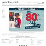 Pumpkin Patch 60% to 80% off All eSale Items, Plus Free Shipping Code