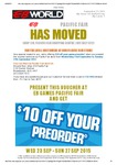 $10 off Pre-Order over $70 at EB Games Pacific Fair QLD Only
