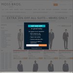 100% Wool Suit from $170.40 (Shipping Included*)  with the Extra 20% off Suit SALE @Moss Bros