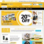 Petbarn 20% off (Combine w/ 20% off Code + $25 off $150/ $30 off $200 for 55% off)