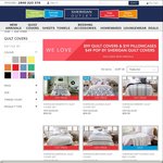 Sheridan Outlet - Quilt Covers $99 and Pillow Cases $19 (Shipping $9.95, Free for Orders Over $150)
