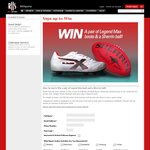 Win a Pair of Legend Max - Footy Boots and a Sherrin Ball @ Rhsports.com.au