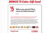 $5 Coles Gift Card When You Spend over $20 on Selected Nestle Brands at Coles (by Redemption)