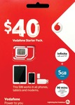 Vodafone $40 Prepaid Sim Pack - $15 Free Shipping @ Uniquemobiles