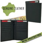 RFID Protected Slimline Full Grain Leather Wallet $19 Free Shipping + Gift [SAVE $5] @ Close The Deal
