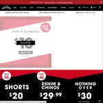 Hallenstein Brothers Boxing Day Sale | 1/2 Price Denim & Chinos, $20 Shorts, $10 Tees, $20 Shirts, $10 Undies & More