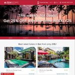 Double Room in Bali for $13.66/Night - 25% off Hotels @ ZEN Rooms (SE Asia)