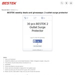 Win 30pcs BESTEK surge protector value $450 from BESTEK