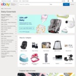 15% off on Baby Essentials @ eBay (Min Spend $50)