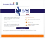 Win 1 of 10 EFTPOS Gift Cards Valued at $1,000 Each [Open to Members of AustralianSuper Who Register for an Online Account]