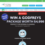 Win a Godfreys Package Worth $4,996 or 1 of 3 Hoover Allergy Power Head Bagless Vacuums Worth $599 from Certegy
