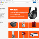 20% off Myer eBay Store