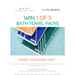 Win 1 of 3 Bath & Hand Towel Packs Worth $98 from Sunday Minx