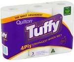 ½ Price Quilton Tuffy 4ply Paper Towels 3pk $2.15 @ Woolworths