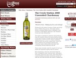 The Creek Station 2008 Unwooded Chardonnay Only $59 for a  case of 12 with free freight!