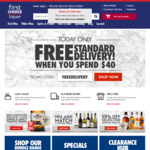 Free Standard Shipping ($40 Minimum Spend) @ First Choice Liquor