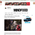Win 1 of 5 Family Passes to Puffing Billy Steam Train Experience Worth $122 from MiNDFOOD