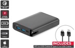 Kogan 10000mAh 18W 3.6V QC 3.0 Power Bank with Built-in Cable Slot $19.99 + Delivery (Free Shipping With First) @ Kogan