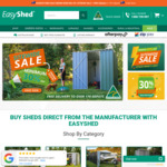 Black Friday Sale - Min 40% off Sitewide + Free Delivery to 170 Depots with Any Shed @ Easyshed.com.au