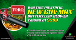 Win a Toro Battery Leaf Blower from MowerPlace