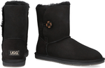 Australian Shepherd Ugg Unisex Short Button Sheepskin Boots - Black $39 + Delivery @ CATCH