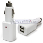 Meritline - White Dual USB Car Charger - $1.09