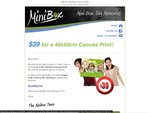 $39 for a 40x50cm Canvas Print from Minibox + $9.95 P/H