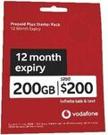 Vodafone $250 Pre-Paid Starter 12 Month 200GB Data for $200 + Delivery ($0 in-Store/ C&C/ to Metro Areas) @ Officeworks