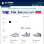 RunningWarehouse Click+Run $99.95 Shoes - Saucony Ride 13/Guide 14, New Balance Beacon v3/Prism v2, Skechers Forza 4