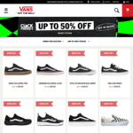Up to 50% off Vans: Old Skool from $79, Tees & Tanks $19.99, Kids Shoes from $29.99 + $10 Delivery ($0 C&C/ $120 Order) @ Vans
