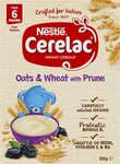 Nestle Cerelac Oats And Wheat With Prune Baby Cereal Stage 2 (6 x 200g) $16 + Delivery ($0 with Prime/ $39 Spend) @ Amazon AU