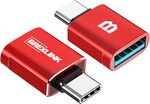 OTG Adapter 2pk $6, USB A Male to C Female Adapter 2pk $4.79, USB A-A Male Cable 2pk $8.99 + Del ($0 /w Prime) @ Brexlink Amazon