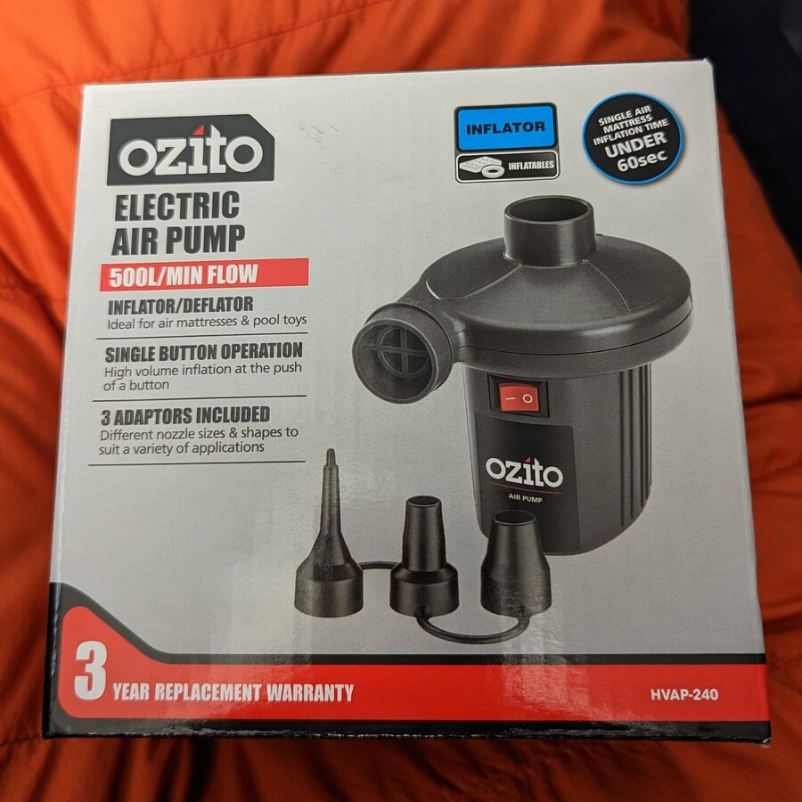 Ozito cordless air online pump