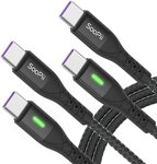 2 Pack 6.6FT SooPii 60W USB C to USB C Cable with LED Indicator $10.99 + Delivery ($0 with Prime/$39 Spend) @ SooPii Amazon AU
