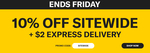 10% off Sitewide + $2 Express Delivery @ Liquorland