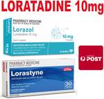 30x Lorastyne (Loratadine 10mg) Pharmacy Action + 10x Lorazol (Loratadine 10mg - Short Dated) $7.99 Delivered @ PharmacySavings