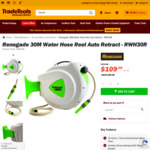 Renegade 30M Water Hose Reel Auto Retract $109 + Delivery @ TradeTools
