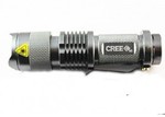 Silver LED Zoomable CREE Q5 Flashlight- $4.70 w/ Free Delivery
