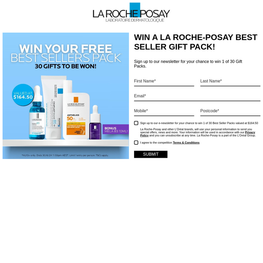 Win 1 of 30 La Roche-Posay Gift Packs Worth $164.50 Each from L'Oréal ...