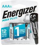 Energizer Max Plus AAA or AA Batteries 5-Pack - 3 for $10 + $8 Delivery ($0 C&C/ $99 Order) @ Jaycar