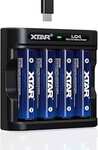 XTAR 1.5v 4150mWh AA Lithium Battery 4-Pack with LC4 Charger $37.84 + Delivery ($0 Prime/ $59 Spend) @ XTAR Direct via Amazon AU