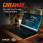 Win an ASUS ProArt P16 16" 4K OLED Touchscreen Laptop - Nano Black and Custom Designed Leather Laptop Sleeve from AMD