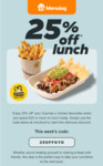 25% off Lunch ($25 Min Spend) @ Guzman Y Gomez via Menulog