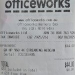 HP 960 4K Webcam $44 in-store @ Officeworks