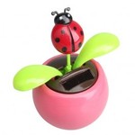 Flip Flap Solar Powered Lady Beetles Swing Car Toy Gift Pink USD $1.87 Shipped