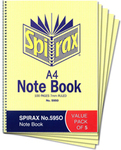 5 Pack Spirax 100 Pgs Books = $4.79