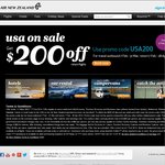 Save $200 off USA & Canada Flights on Air New Zealand