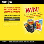 Win 1 of 852 Samsung Galaxy Tab 4 from Mother Energy Drink