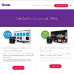 3 Months FREE Hulu Plus + 2 Months Rdio When You Buy & Activate Any New Roku Device by 15/1/15